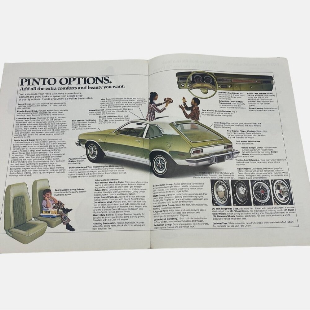 1975 Ford Granada Mustang Pinto Showroom Brochures Vintage Auto Advertisements - Picture 8 of 8